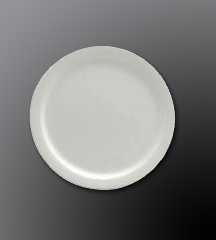 Narrow Rim Porcelain Dinnerware Alpine White Plate 6.25" Dia.